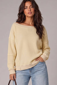 Golden Hour Waffle Knit Top
