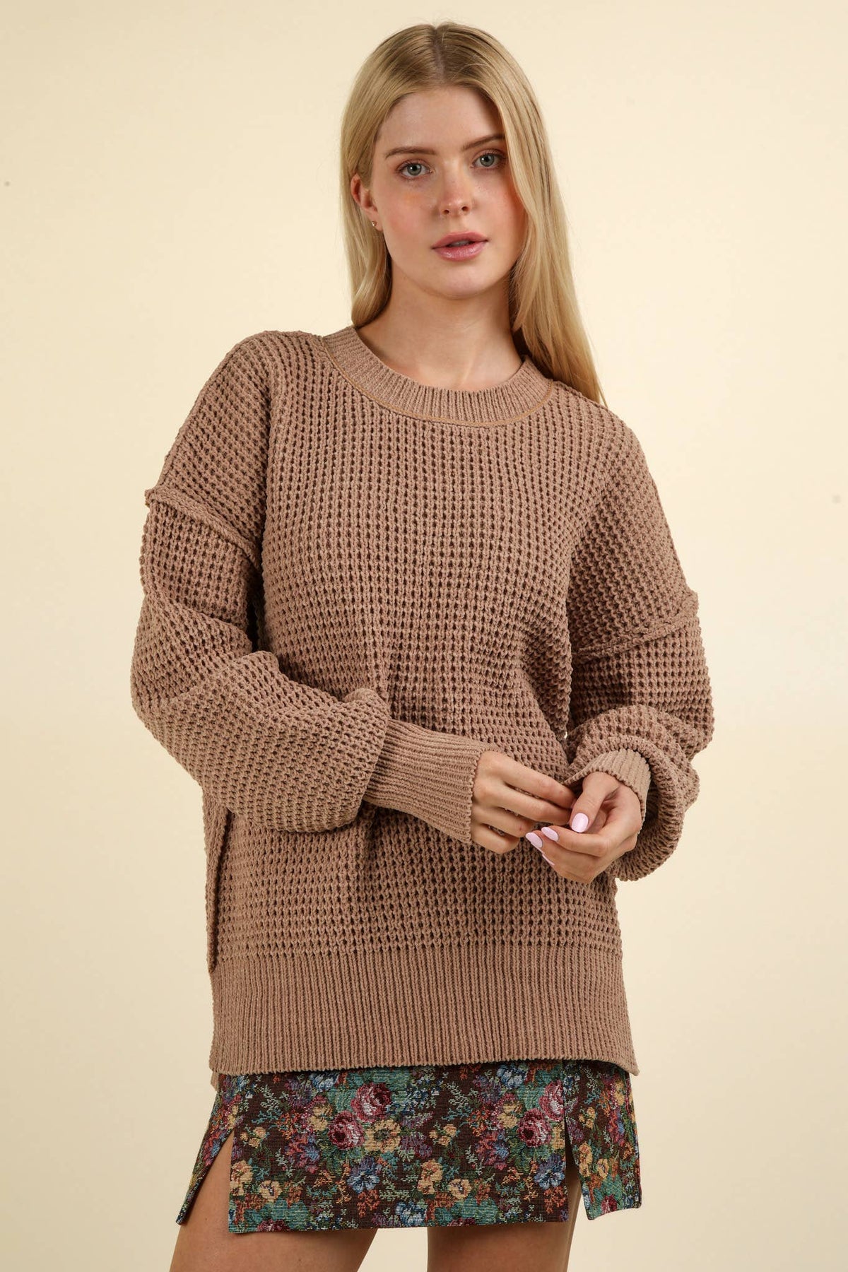 Dreamy Soft Comfy Oversized Knit Sweater Pullover Top: