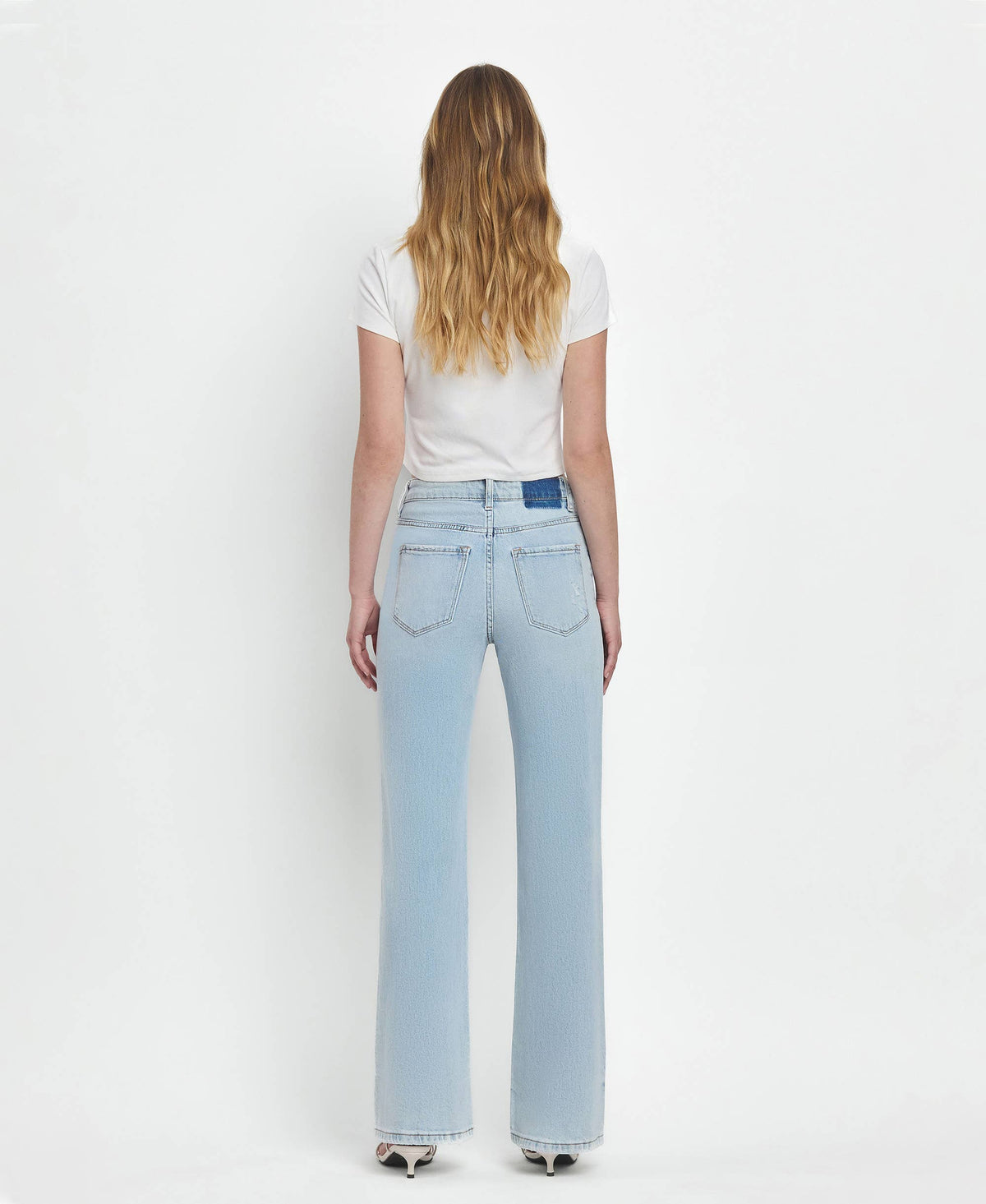 Vervet by Flying Monkey Leslie 90s Vintage Super High Rise Flare Jeans: Light Wash