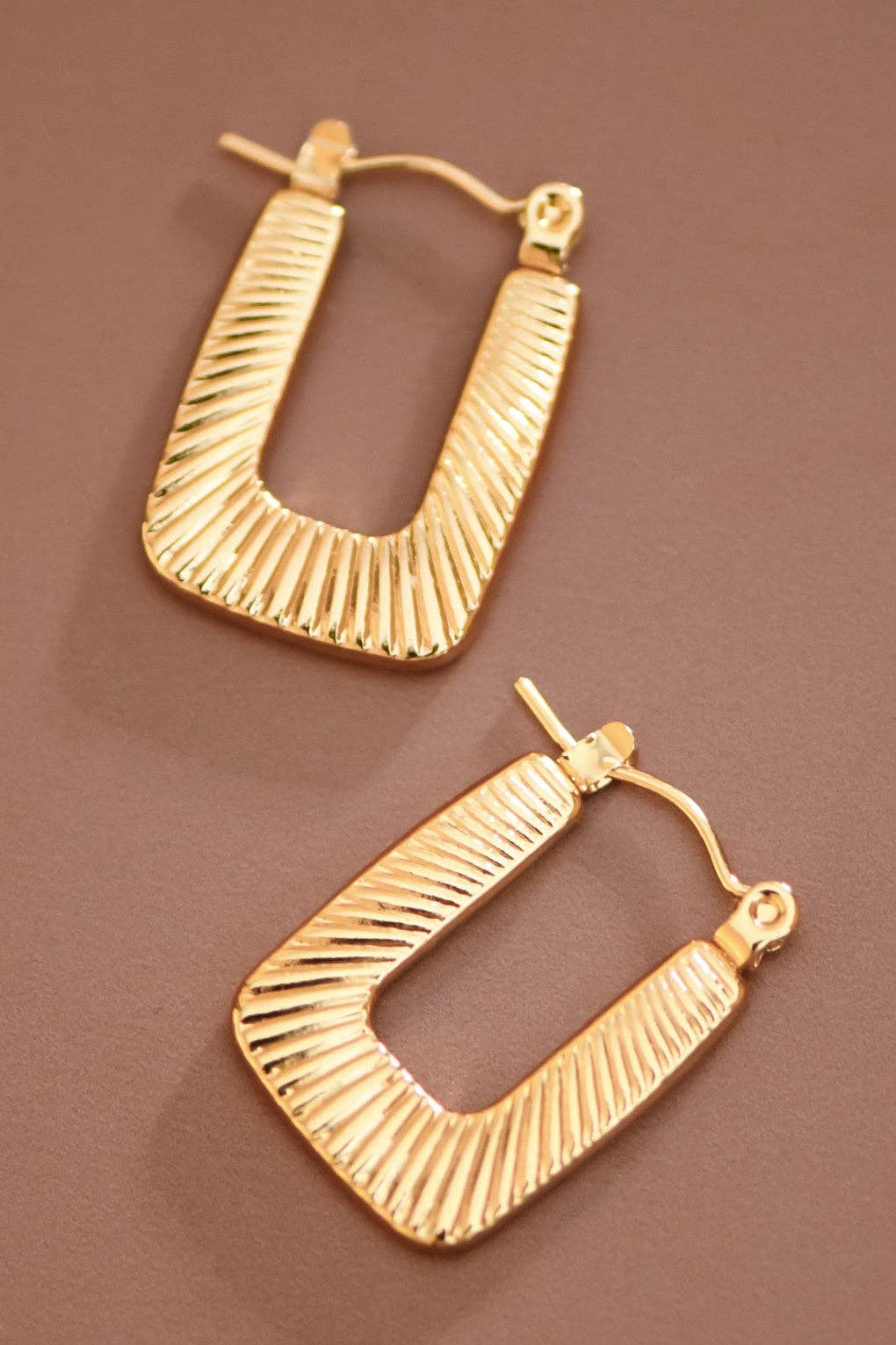 The Marquette Classic Gold Hoops – 18K Gold Plated Waterproof Stainless Steel Earrings
