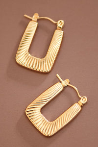 The Marquette Classic Gold Hoops – 18K Gold Plated Waterproof Stainless Steel Earrings