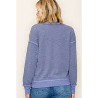 Staccato Frostline Exposed Stitch Pullover – Wide Crew Neck Cozy Knit Top | Northern Belle Boutique