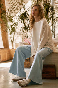 The Madeline Oversized Waffle Knit Top