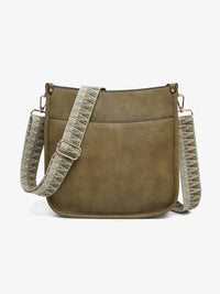 Jen & Co. Posie Crossbody with Guitar Strap: Olive – Vegan Leather Everyday Bag