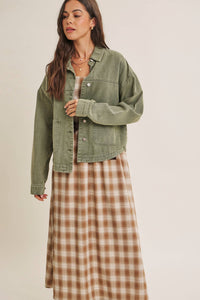 The Field Day Washed Utility Jacket: Washed Olive