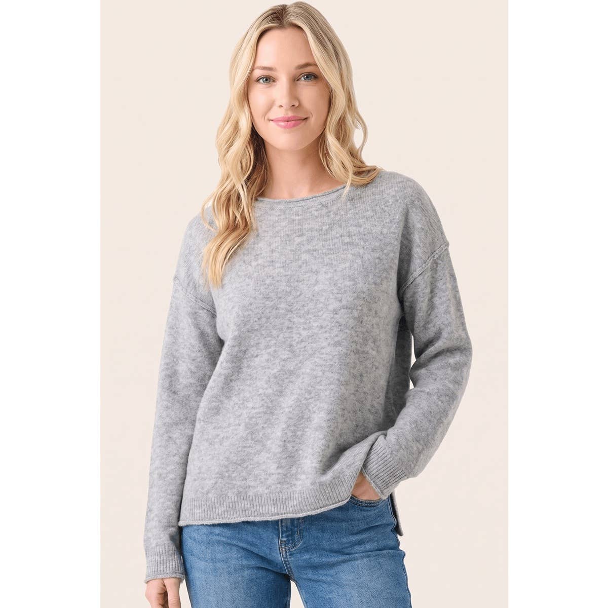 Soft Spoken Sweater: Grey