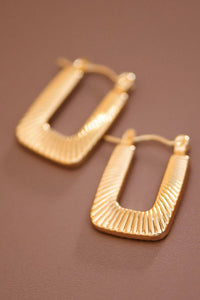 The Marquette Classic Gold Hoops – 18K Gold Plated Waterproof Stainless Steel Earrings