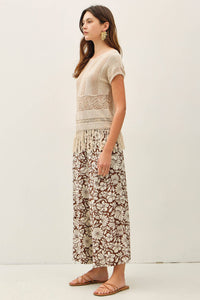 The Bloom Floral Wide Leg Crop Pants – Linen Blend Lightweight Summer Pants