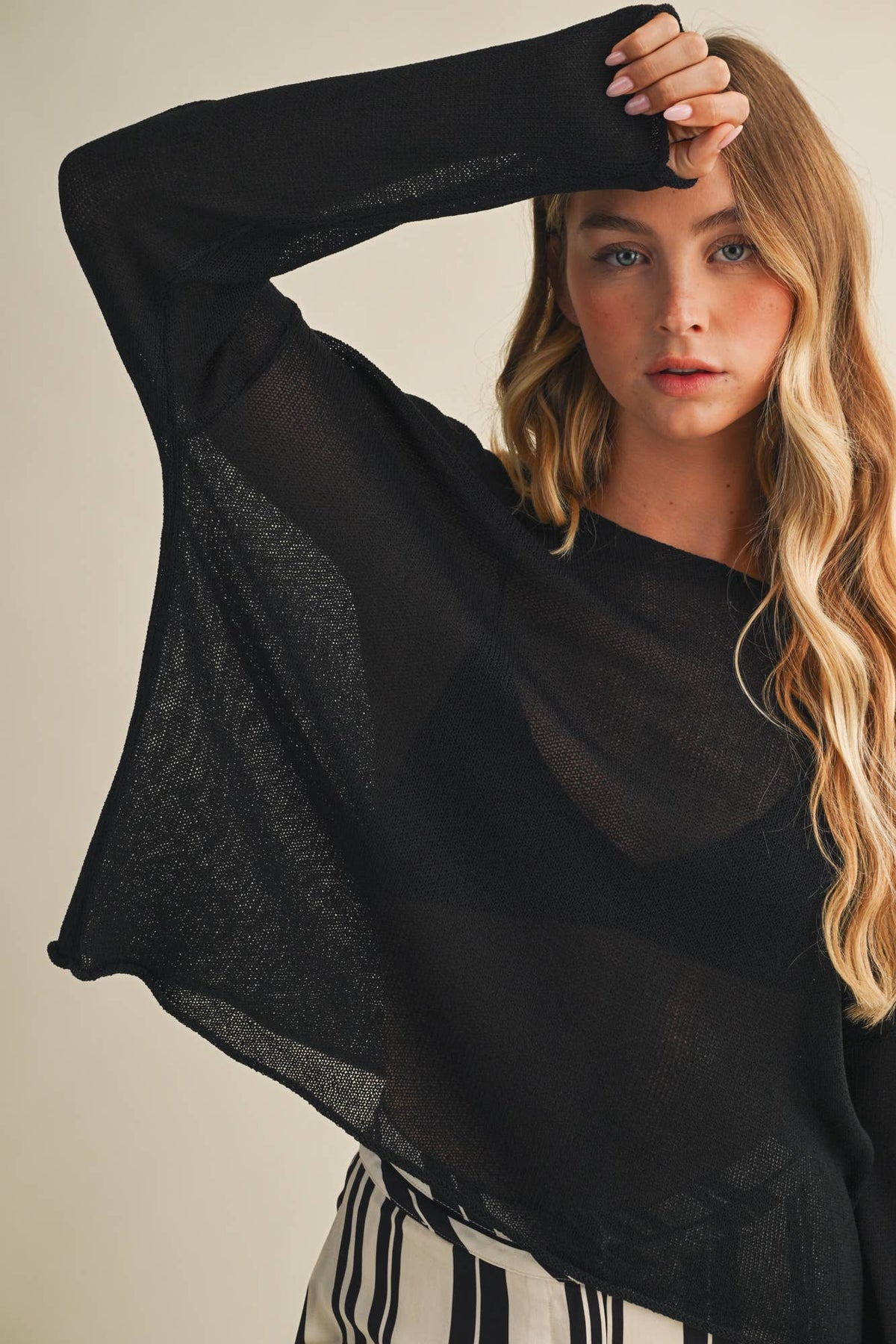 The Coastal Breeze Open Knit Sweater