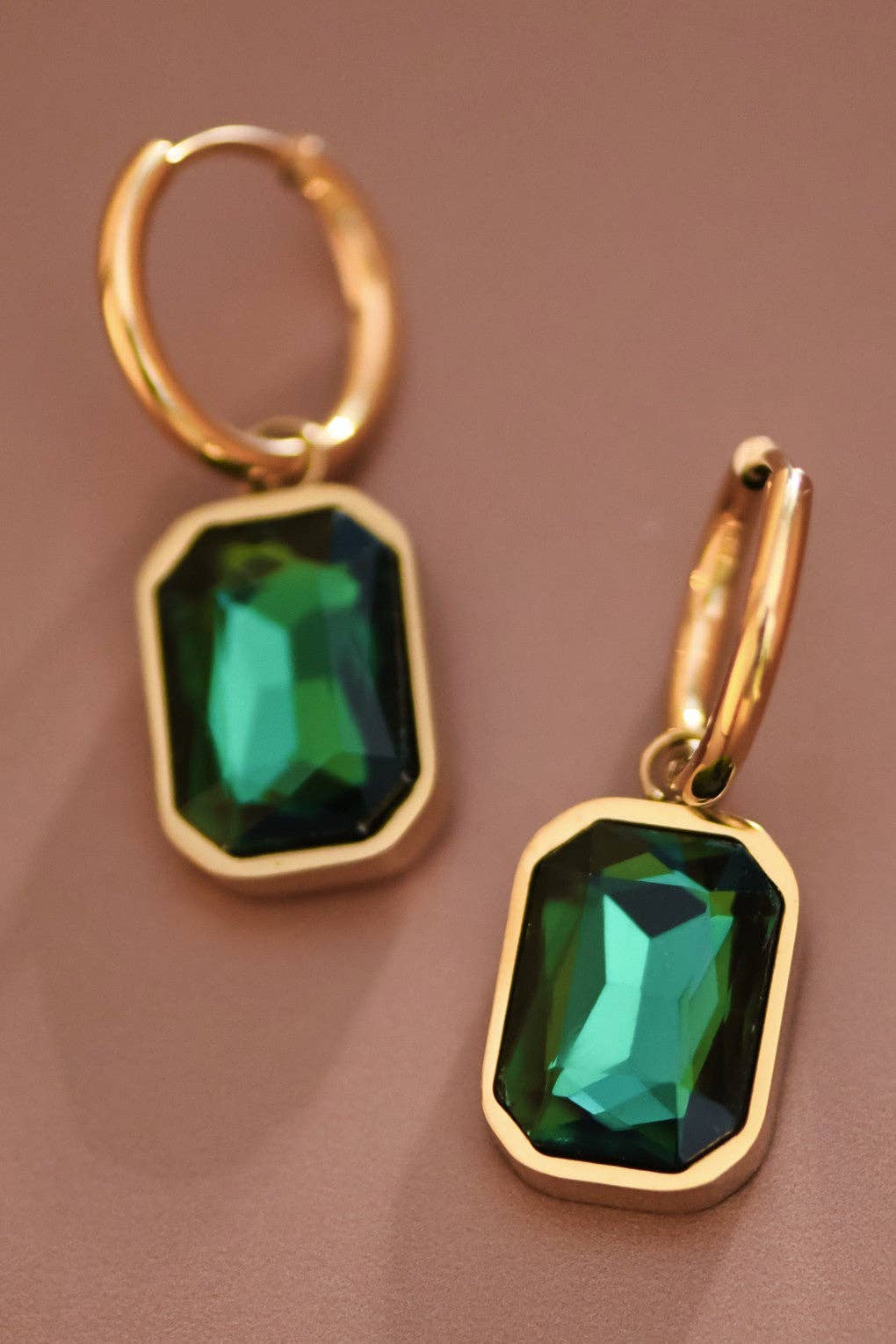 18K Gold Plated Waterproof Stainless Steel Drop Earrings