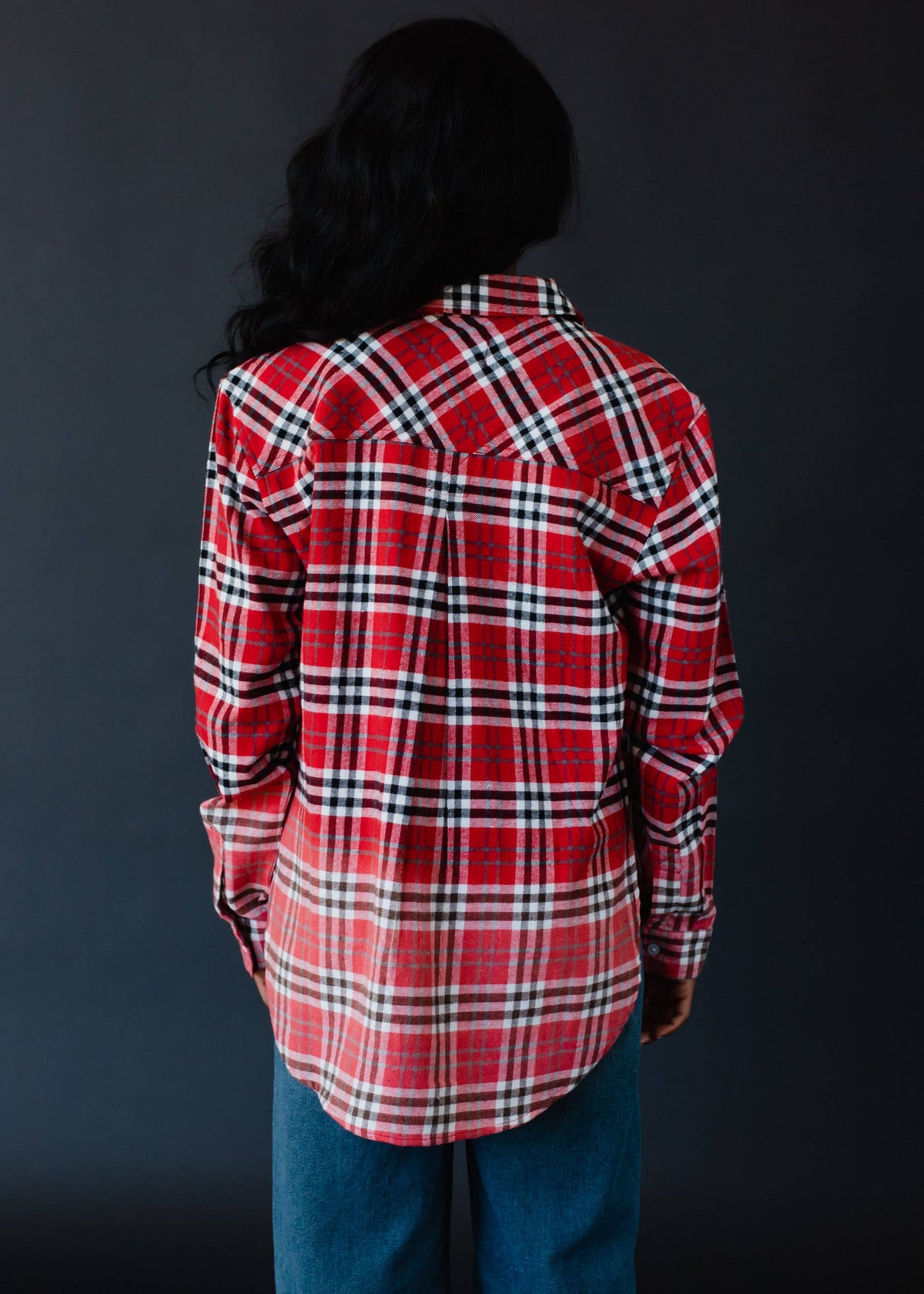 Fall Favorite Red, White & Black Plaid Flannel