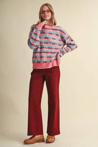 Something Different Geometric Sweater: Multi