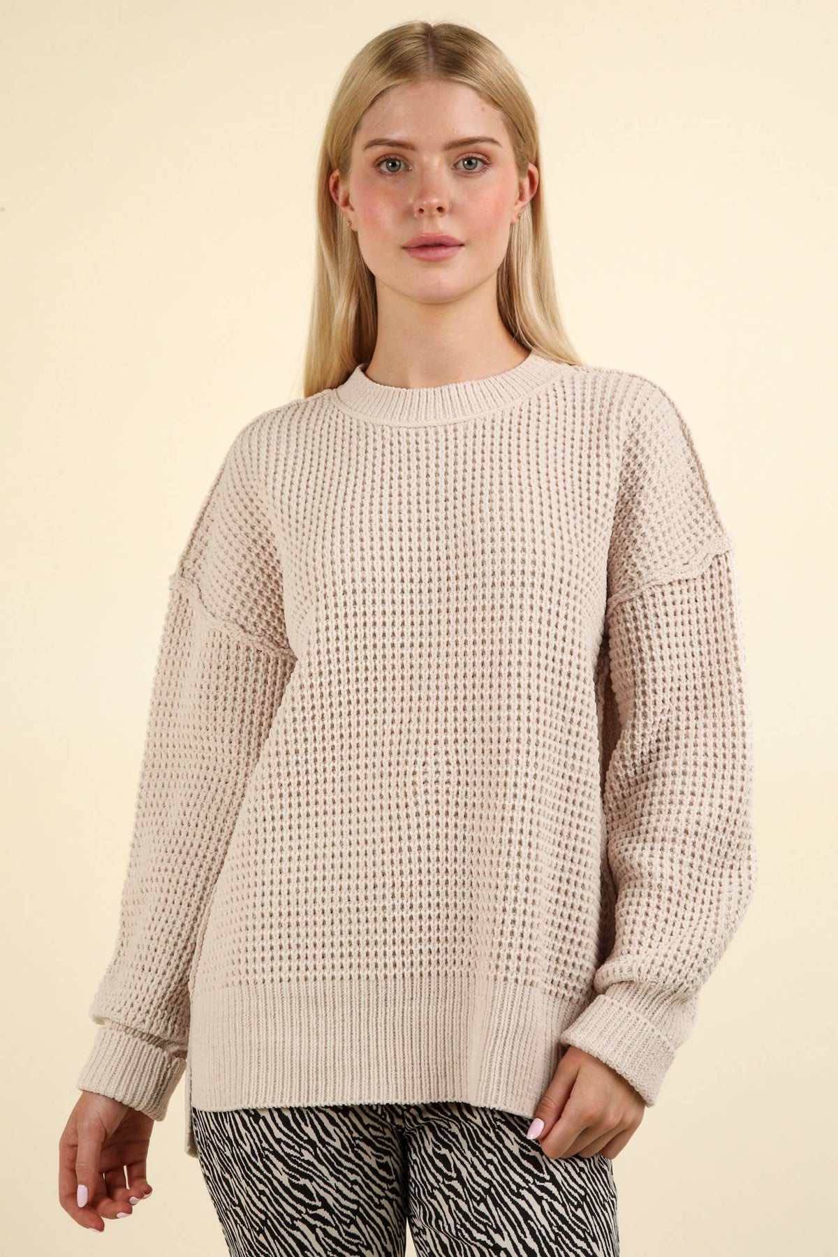 Dreamy Soft Comfy Oversized Knit Sweater Pullover Top: