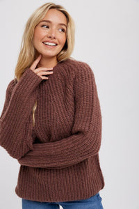Steph Chunky Knit Sweater- Chocolate