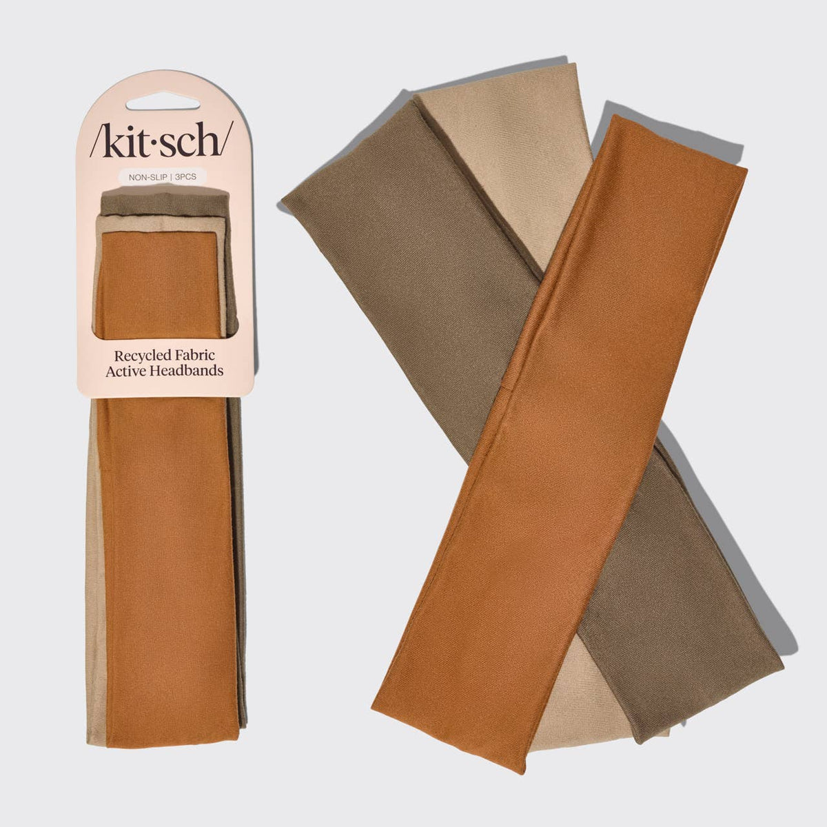 Kitsch Recycled Fabric Active Headbands 3pc Set