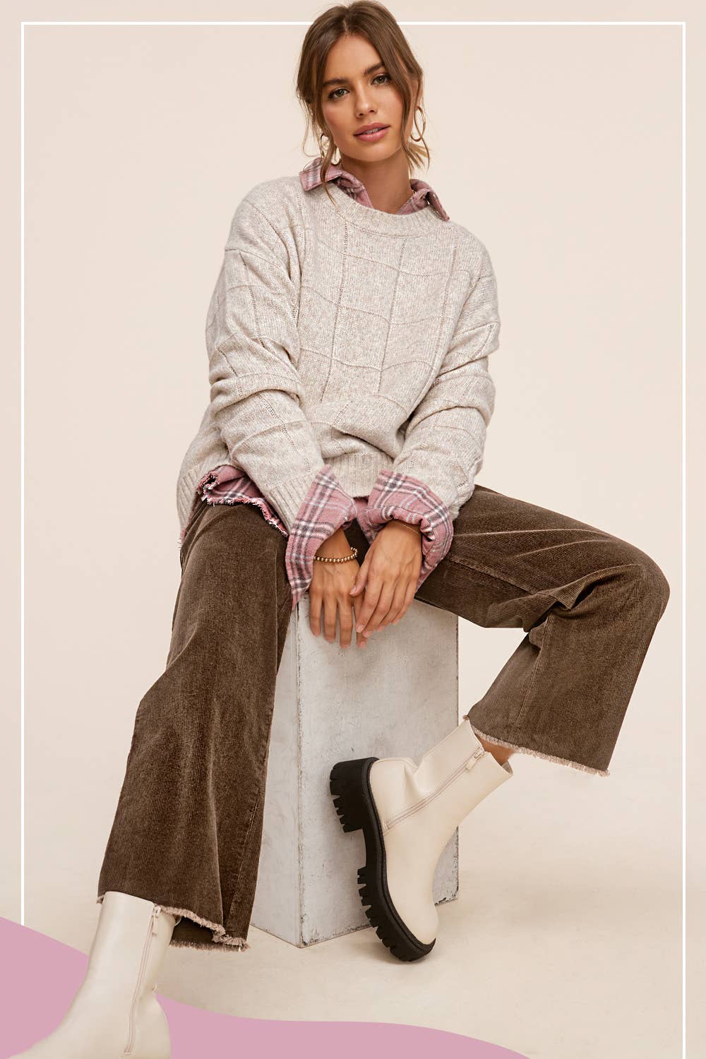 Everly Mineral Wash Corduroy Wide Leg Pants – Cinnamon & Clove