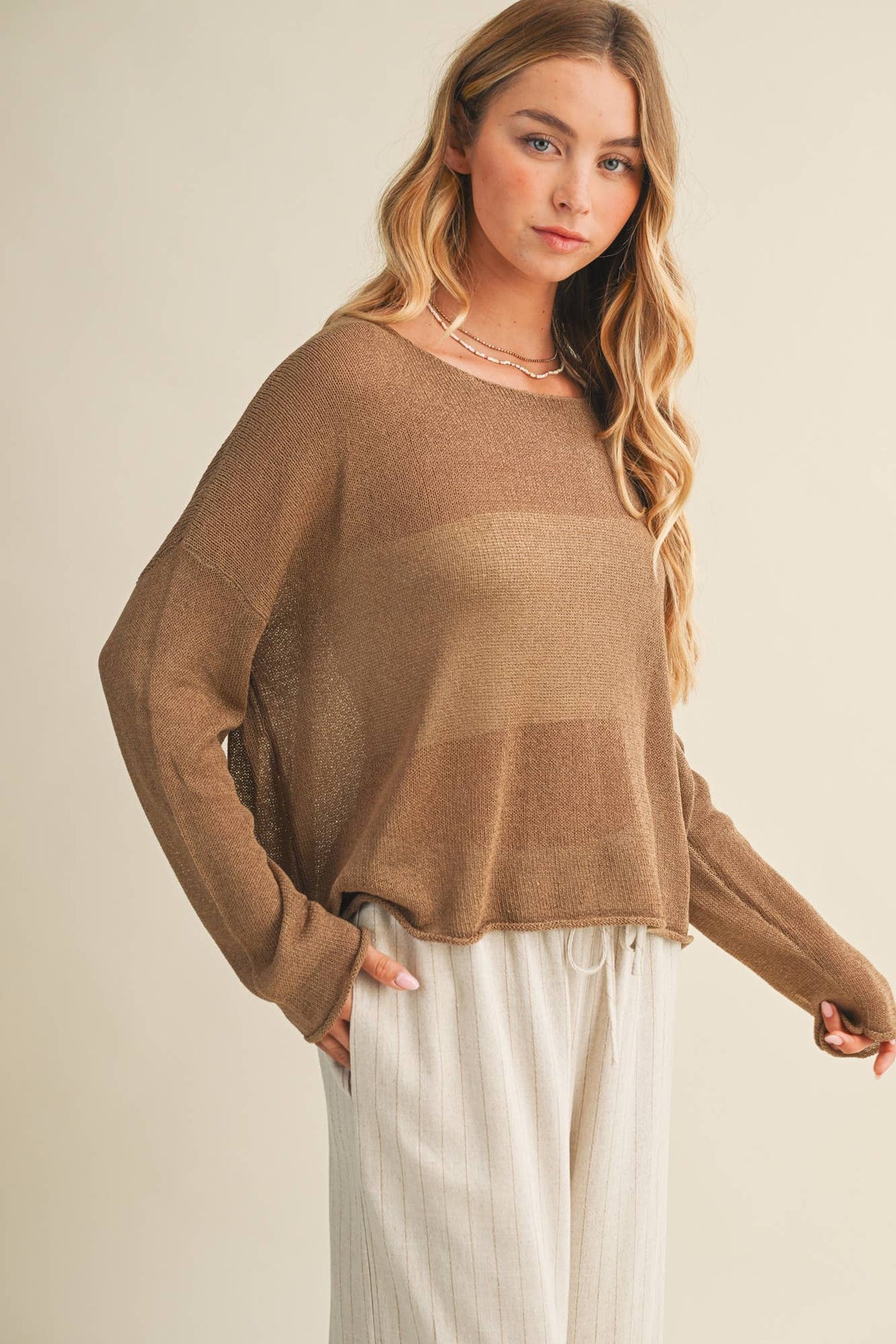 The Coastal Breeze Open Knit Sweater