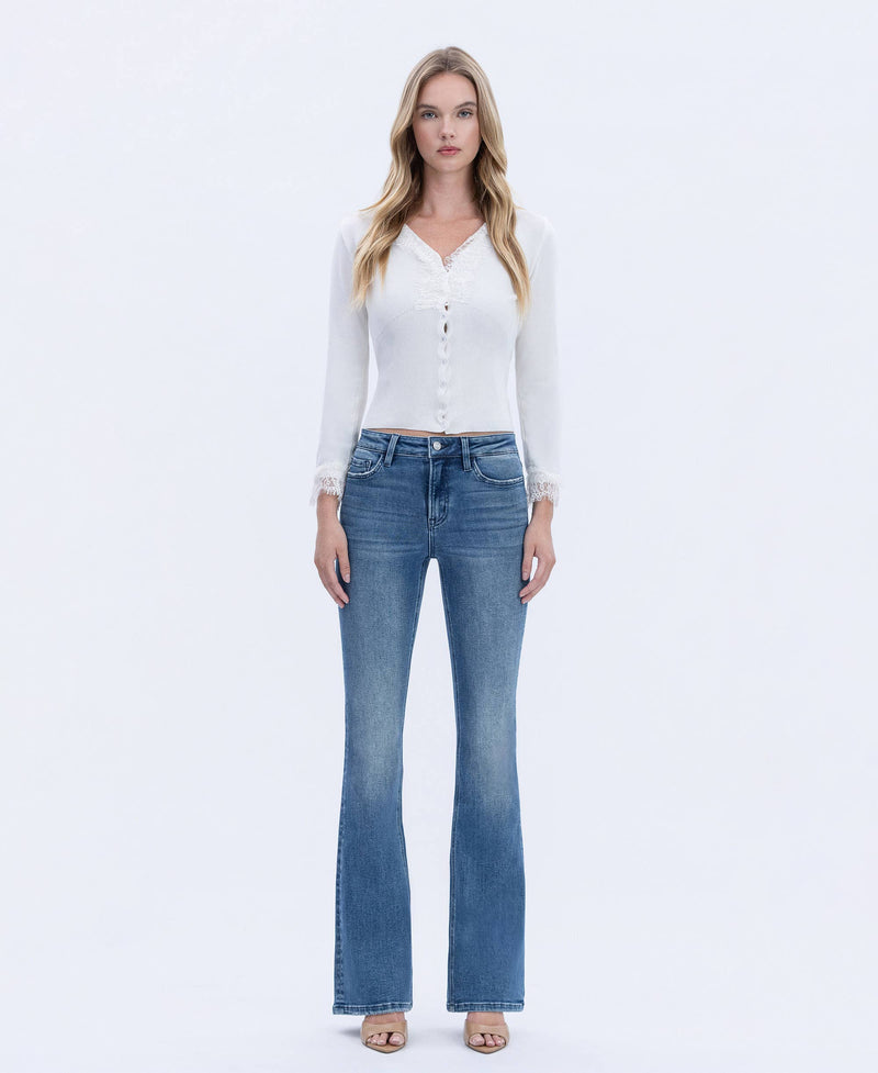 HIGH RISE FULL LENGTH BOOTCUT JEANS LV1985: NEATNESS / 25