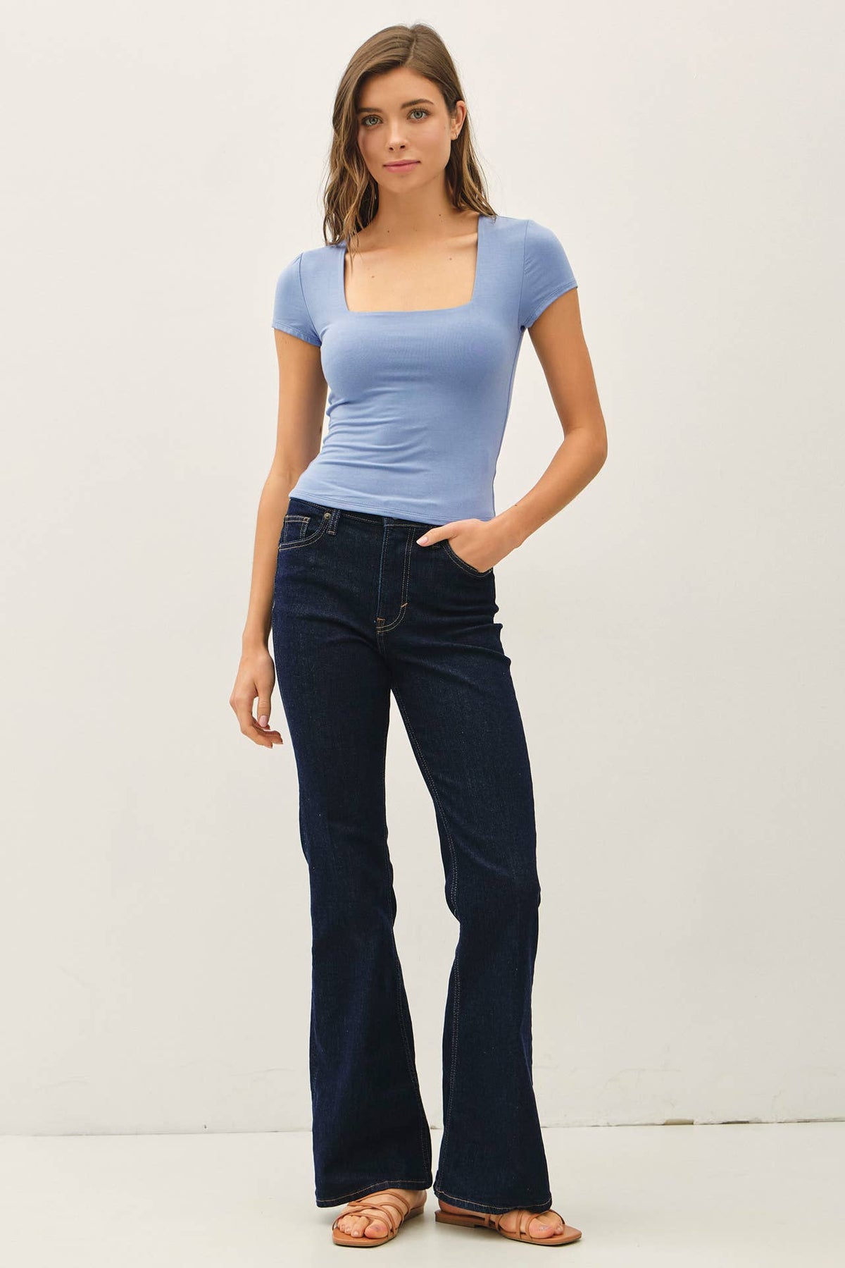 Emma Essential Square Neck Tee