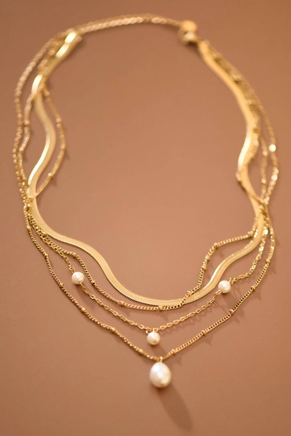 The Prescott Layered Chunky Chain Necklace – 18K Gold Dipped Waterproof Stainless Steel Necklace