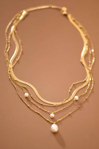 The Prescott Layered Chunky Chain Necklace – 18K Gold Dipped Waterproof Stainless Steel Necklace