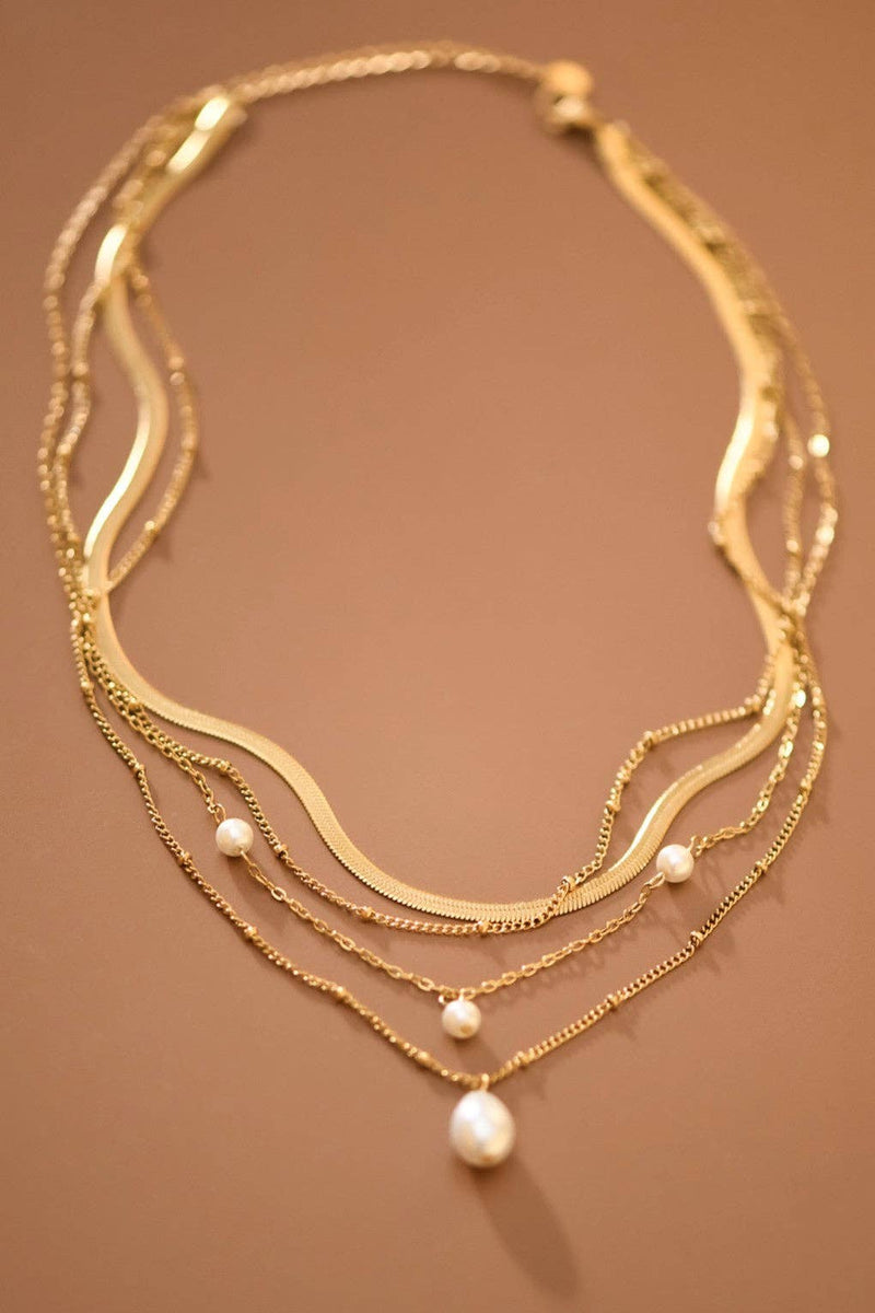 The Prescott Layered Chunky Chain Necklace – 18K Gold Dipped Waterproof Stainless Steel Necklace