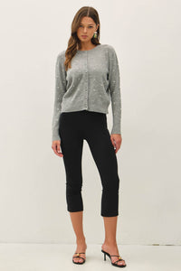 Dot to Dot Cardigan: Heather Grey