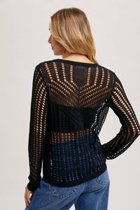 Dahlia Open Knit Pullover Sweater