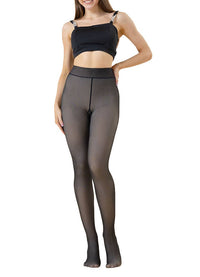Everly Thermal Fleece Lined Tights – Winter Warm Compression Leggings, Sheer Look Pantyhose