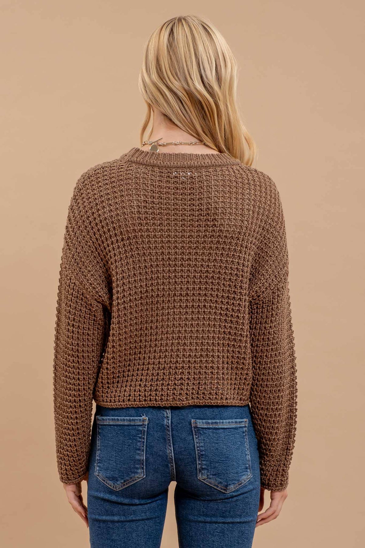 Brennyn Crochet Knit Sweater