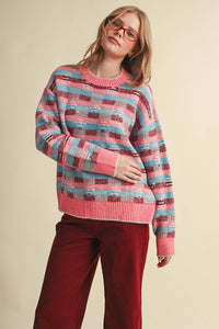 Something Different Geometric Sweater: Multi