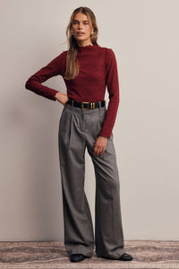 After Hours Lace Top: Burgundy