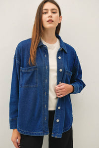 The Dylan Ultra Soft Stretch Denim Shacket