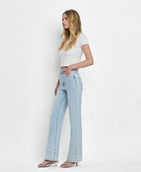 Vervet by Flying Monkey Leslie 90s Vintage Super High Rise Flare Jeans: Light Wash