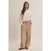 Picnic Days Gingham Barrel Pants