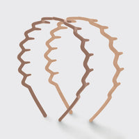 Kitsch Recycled Plastic Zig Zag Headband 2pc - Neutral