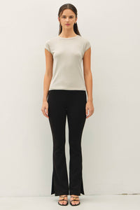 The Hollis Ribbed Cap Sleeve Tee – Fitted Lightweight Everyday Essential T-Shirt for Women