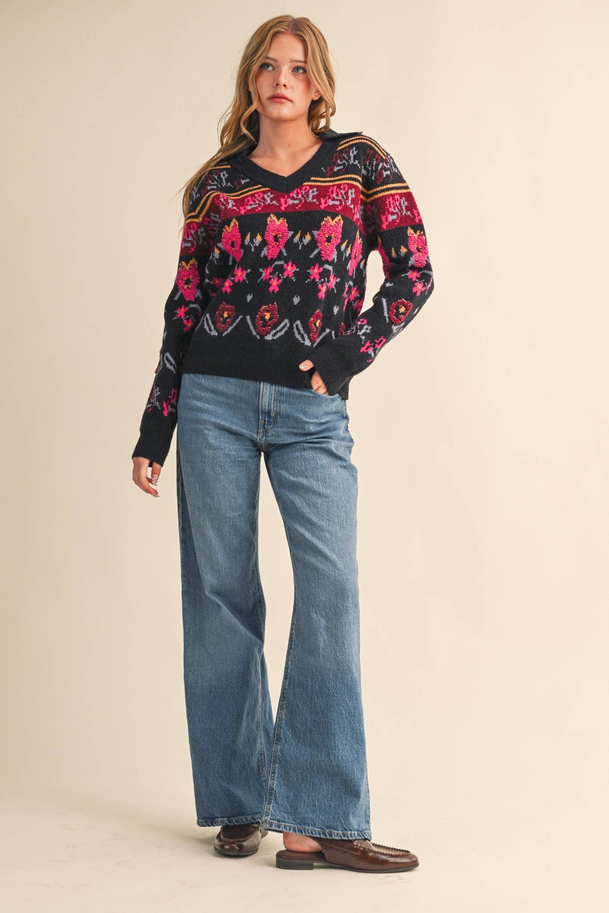 After Hours Floral Sweater: Multi