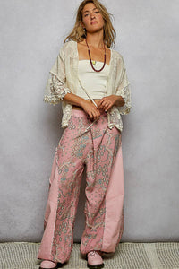 1/2 Sleeve Lace Ruffle Trim Opening Solid Crochet Cardigan: NATURAL / Os