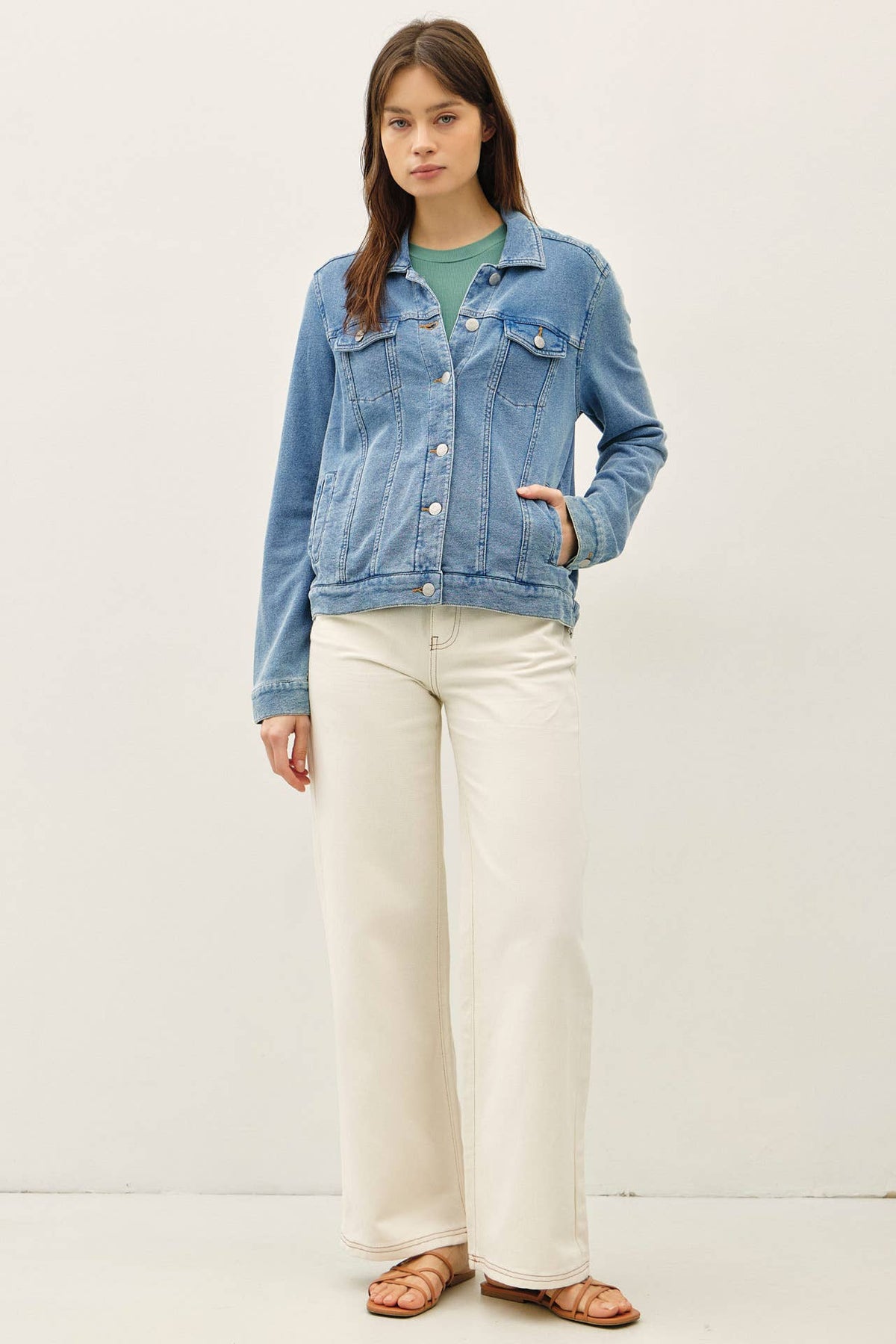 The Hadley Denim Look Shacket