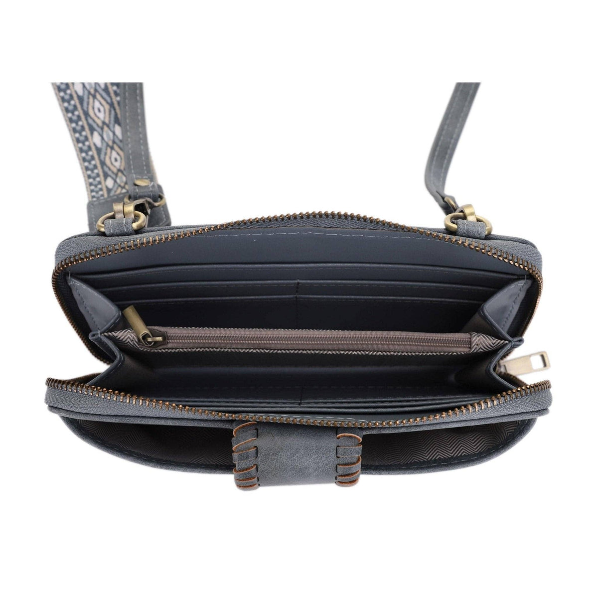 Jolie Crossbody Wallet With Boho Wrist Strap