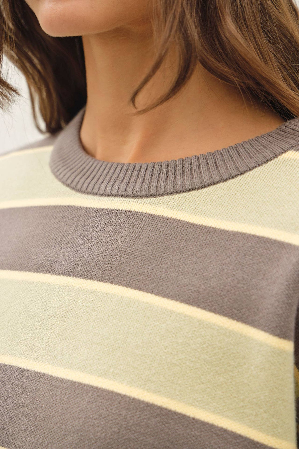 In Good Company Stripe Sweater: Olive