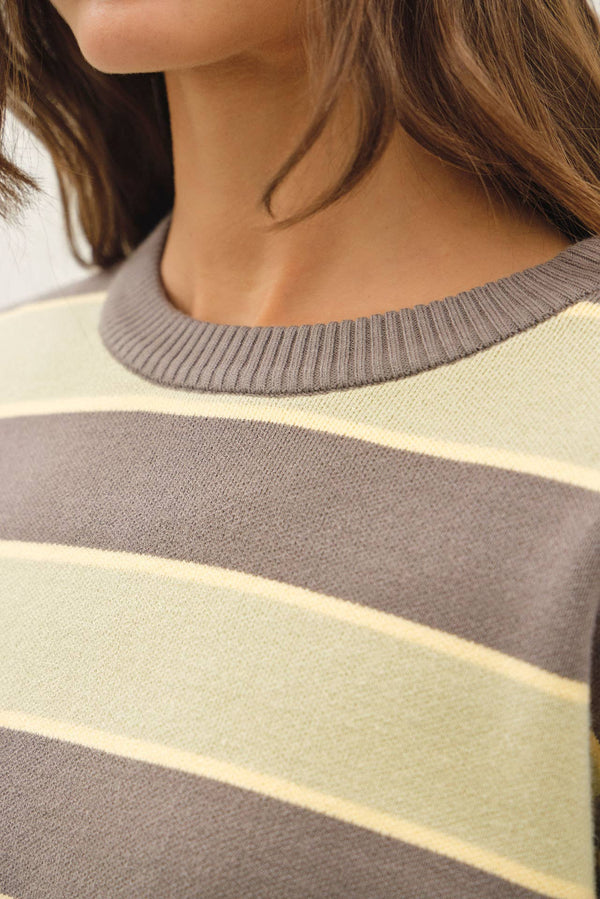 In Good Company Stripe Sweater: Olive