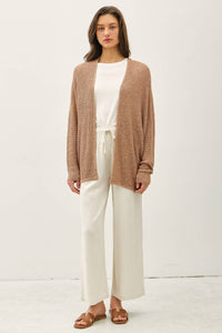 Hadley Open Front Lightweight Knit Cardigan with Dolman Sleeves – Casual Women's Sweater for Layering