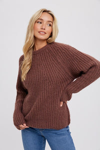 Steph Chunky Knit Sweater- Chocolate