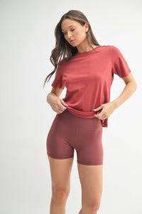 The Jolene Pigment Dyed Tee | Boxy Supima Cotton T-Shirt