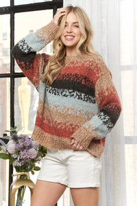 The Haven Multicolor Striped Knit Sweater – Boho Fall Style