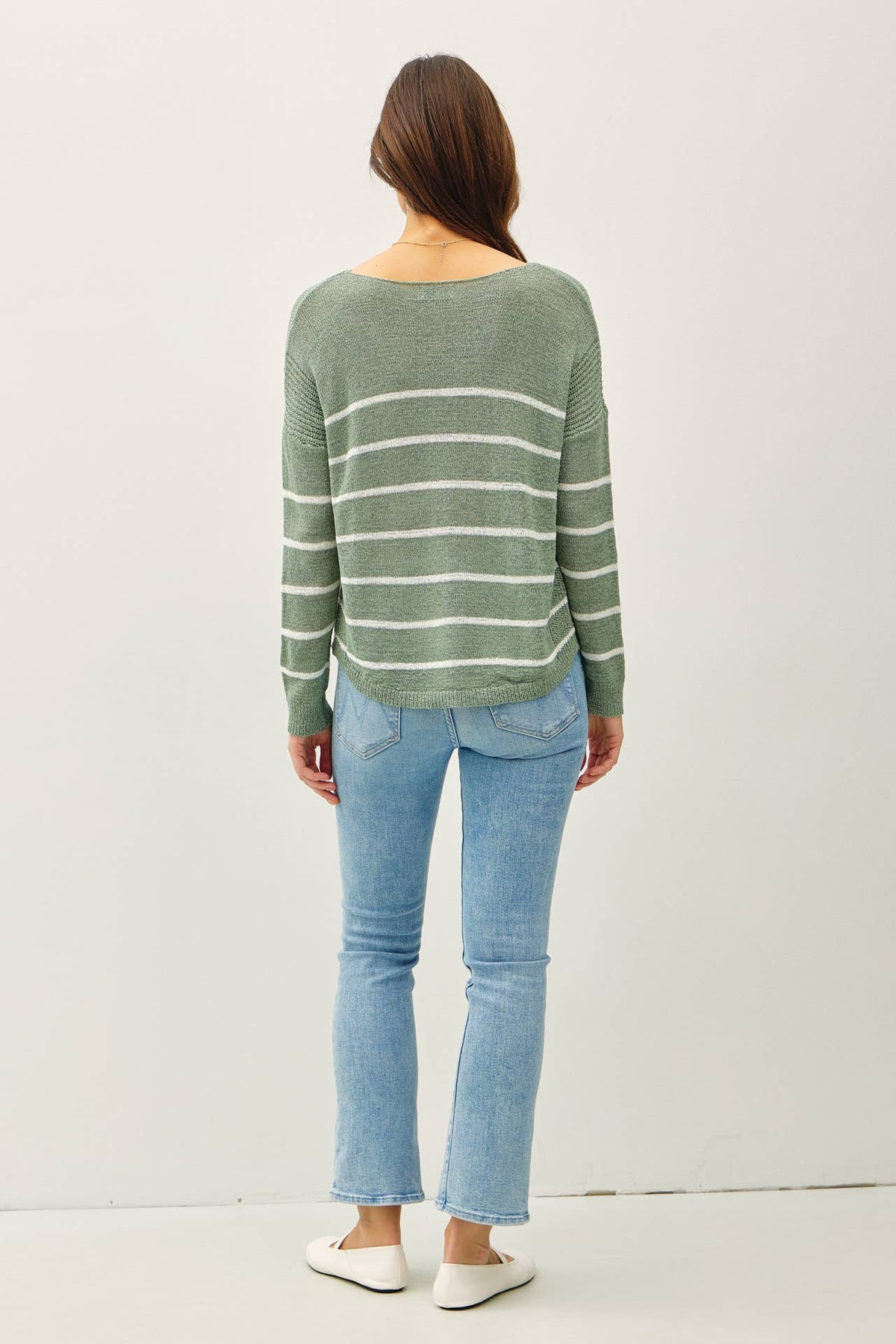 Lara Striped Lightweight Sweater