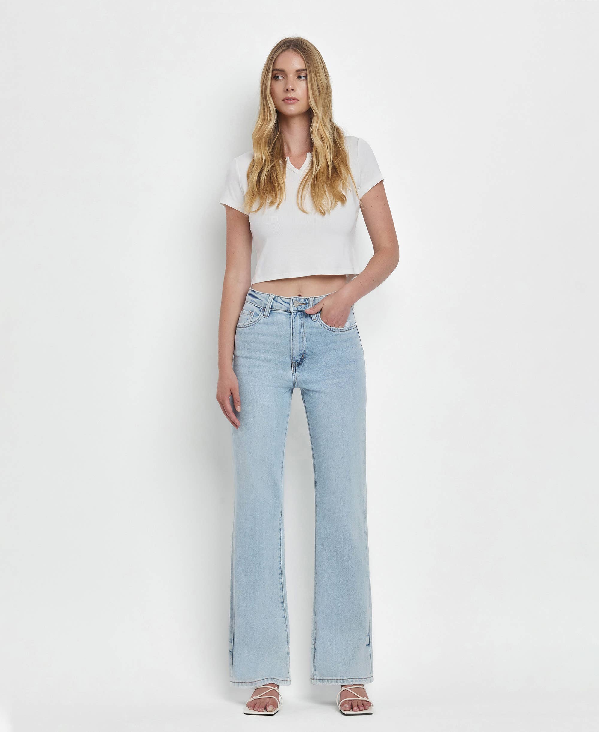 Vervet by Flying Monkey Leslie 90s Vintage Super High Rise Flare