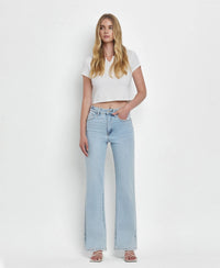 Vervet by Flying Monkey Leslie 90s Vintage Super High Rise Flare Jeans: Light Wash